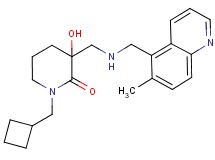 1-(cyclobutylmethyl)-3-hydroxy-3-({[(6-methylquinolin-5-yl)methyl]amino}methyl)piperidin-2-one