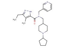 N-[(1-cyclopentyl-4-piperidinyl)methyl]-3-ethyl-4-methyl-N-(3-pyridinylmethyl)-1H-pyrazole-5-carboxamide