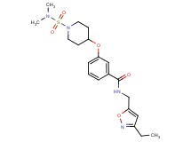 3-({1-[(dimethylamino)sulfonyl]-4-piperidinyl}oxy)-N-[(3-ethyl-5-isoxazolyl)methyl]benzamide