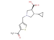(3S*,4S*)-1-[(5-acetyl-3-thienyl)methyl]-4-cyclopropylpyrrolidine-3-carboxylic acid