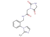 2-(2,5-dioxo-1-imidazolidinyl)-N-[2-(2-methyl-1H-imidazol-1-yl)benzyl]acetamide