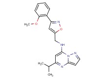 5-isopropyl-N-{[3-(2-methoxyphenyl)isoxazol-5-yl]methyl}pyrazolo[1,5-a]pyrimidin-7-amine