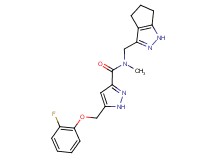 5-[(2-fluorophenoxy)methyl]-N-methyl-N-(1,4,5,6-tetrahydrocyclopenta[c]pyrazol-3-ylmethyl)-1H-pyrazole-3-carboxamide