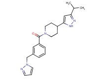 4-(3-isopropyl-1H-pyrazol-5-yl)-1-[3-(1H-pyrazol-1-ylmethyl)benzoyl]piperidine