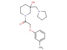 1-[(3-methylphenoxy)acetyl]-3-(pyrrolidin-1-ylmethyl)piperidin-3-ol