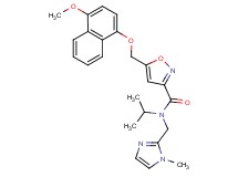 N-isopropyl-5-{[(4-methoxy-1-naphthyl)oxy]methyl}-N-[(1-methyl-1H-imidazol-2-yl)methyl]-3-isoxazolecarboxamide
