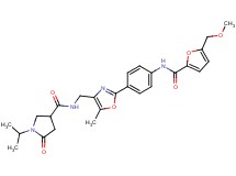 1-isopropyl-N-{[2-(4-{[5-(methoxymethyl)-2-furoyl]amino}phenyl)-5-methyl-1,3-oxazol-4-yl]methyl}-5-oxo-3-pyrrolidinecarboxamide