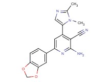 2-amino-6-(1,3-benzodioxol-5-yl)-4-(1,2-dimethyl-1H-imidazol-5-yl)nicotinonitrile