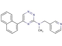 N-methyl-5-(1-naphthyl)-N-(3-pyridinylmethyl)-1,2,4-triazin-3-amine