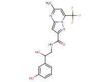 N-[2-hydroxy-2-(3-hydroxyphenyl)ethyl]-5-methyl-7-(trifluoromethyl)pyrazolo[1,5-a]pyrimidine-2-carboxamide