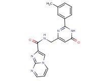 N-{[2-(3-methylphenyl)-6-oxo-1,6-dihydropyrimidin-4-yl]methyl}imidazo[1,2-a]pyrimidine-2-carboxamide
