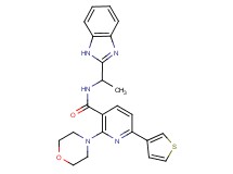 N-[1-(1H-benzimidazol-2-yl)ethyl]-2-(4-morpholinyl)-6-(3-thienyl)nicotinamide