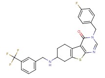 3-(4-fluorobenzyl)-7-{[3-(trifluoromethyl)benzyl]amino}-5,6,7,8-tetrahydro[1]benzothieno[2,3-d]pyrimidin-4(3H)-one