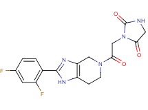 3-{2-[2-(2,4-difluorophenyl)-1,4,6,7-tetrahydro-5H-imidazo[4,5-c]pyridin-5-yl]-2-oxoethyl}imidazolidine-2,4-dione