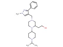 2-{1-(1-isopropyl-4-piperidinyl)-4-[(1-methyl-3-phenyl-1H-pyrazol-4-yl)methyl]-2-piperazinyl}ethanol