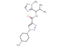 1-(cis-4-aminocyclohexyl)-N-[2-methyl-1-(1-methyl-1H-1,2,4-triazol-5-yl)propyl]-1H-1,2,3-triazole-4-carboxamide