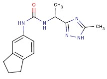 N-(2,3-dihydro-1H-inden-5-yl)-N'-[1-(5-methyl-1H-1,2,4-triazol-3-yl)ethyl]urea