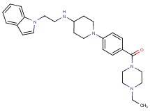 1-{4-[(4-ethyl-1-piperazinyl)carbonyl]phenyl}-N-[2-(1H-indol-1-yl)ethyl]-4-piperidinamine