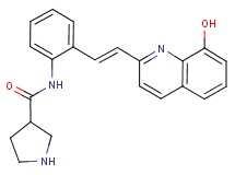 N-{2-[(E)-2-(8-hydroxy-2-quinolinyl)vinyl]phenyl}-3-pyrrolidinecarboxamide dihydrochloride