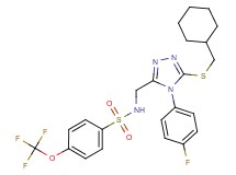 N-{[5-[(cyclohexylmethyl)thio]-4-(4-fluorophenyl)-4H-1,2,4-triazol-3-yl]methyl}-4-(trifluoromethoxy)benzenesulfonamide