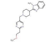 2-(1-{[2-(2-methoxyethyl)-5-pyrimidinyl]methyl}-4-piperidinyl)-1-methyl-1H-benzimidazole