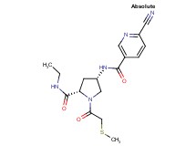 6-cyano-N-{(3S,5S)-5-[(ethylamino)carbonyl]-1-[(methylthio)acetyl]pyrrolidin-3-yl}nicotinamide