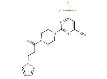 4-methyl-2-{4-[3-(1H-pyrazol-1-yl)propanoyl]-1-piperazinyl}-6-(trifluoromethyl)pyrimidine