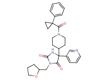5-{1-[(1-phenylcyclopropyl)carbonyl]-4-piperidinyl}-5-(3-pyridinyl)-3-(tetrahydro-2-furanylmethyl)-2,4-imidazolidinedione