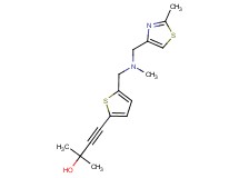 2-methyl-4-[5-({methyl[(2-methyl-1,3-thiazol-4-yl)methyl]amino}methyl)-2-thienyl]but-3-yn-2-ol