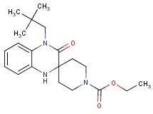 ethyl 4'-(2,2-dimethylpropyl)-3'-oxo-3',4'-dihydro-1H,1'H-spiro[piperidine-4,2'-quinoxaline]-1-carboxylate