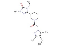 4-ethyl-5-{1-[(4-ethyl-3,5-dimethyl-1H-pyrazol-1-yl)acetyl]piperidin-3-yl}-2-methyl-2,4-dihydro-3H-1,2,4-triazol-3-one