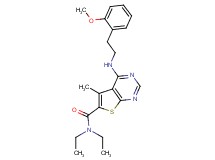 N,N-diethyl-4-{[2-(2-methoxyphenyl)ethyl]amino}-5-methylthieno[2,3-d]pyrimidine-6-carboxamide