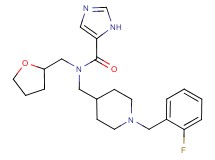 N-{[1-(2-fluorobenzyl)piperidin-4-yl]methyl}-N-(tetrahydrofuran-2-ylmethyl)-1H-imidazole-5-carboxamide