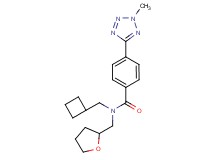 N-(cyclobutylmethyl)-4-(2-methyl-2H-tetrazol-5-yl)-N-(tetrahydrofuran-2-ylmethyl)benzamide