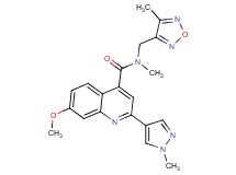 7-methoxy-N-methyl-N-[(4-methyl-1,2,5-oxadiazol-3-yl)methyl]-2-(1-methyl-1H-pyrazol-4-yl)quinoline-4-carboxamide
