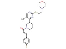 4-{2-[(4-{1-[(2E)-3-(4-fluorophenyl)-2-propenoyl]-3-piperidinyl}-5-methyl-2-pyrimidinyl)thio]ethyl}morpholine