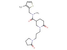 N-methyl-N-[(3-methyl-2-thienyl)methyl]-6-oxo-1-[3-(2-oxo-1-pyrrolidinyl)propyl]-3-piperidinecarboxamide