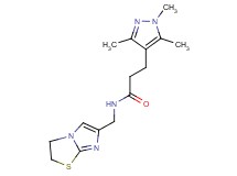 N-(2,3-dihydroimidazo[2,1-b][1,3]thiazol-6-ylmethyl)-3-(1,3,5-trimethyl-1H-pyrazol-4-yl)propanamide