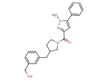 [3-({1-[(1-methyl-5-phenyl-1H-pyrazol-3-yl)carbonyl]pyrrolidin-3-yl}methyl)phenyl]methanol