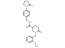 1-(2-methoxybenzyl)-6-oxo-N-[4-(2-oxo-1-pyrrolidinyl)benzyl]-3-piperidinecarboxamide