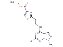 ethyl 2-{2-[(1,6-dimethyl-1H-pyrazolo[3,4-d]pyrimidin-4-yl)amino]ethyl}-1,3-thiazole-4-carboxylate