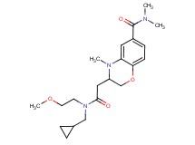 3-{2-[(cyclopropylmethyl)(2-methoxyethyl)amino]-2-oxoethyl}-N,N,4-trimethyl-3,4-dihydro-2H-1,4-benzoxazine-6-carboxamide