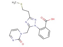 2-{3-[2-(methylthio)ethyl]-5-[(2-oxopyrimidin-1(2H)-yl)methyl]-1H-1,2,4-triazol-1-yl}benzoic acid