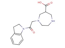 1-[2-(2,3-dihydro-1H-indol-1-yl)-2-oxoethyl]-1,4-diazepane-6-carboxylic acid