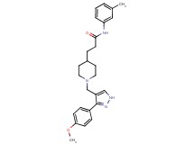 3-(1-{[3-(4-methoxyphenyl)-1H-pyrazol-4-yl]methyl}-4-piperidinyl)-N-(3-methylphenyl)propanamide