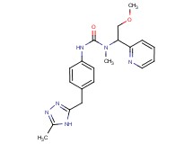 N-(2-methoxy-1-pyridin-2-ylethyl)-N-methyl-N'-{4-[(5-methyl-4H-1,2,4-triazol-3-yl)methyl]phenyl}urea