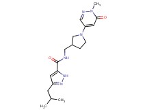 3-isobutyl-N-{[1-(1-methyl-6-oxo-1,6-dihydro-4-pyridazinyl)-3-pyrrolidinyl]methyl}-1H-pyrazole-5-carboxamide