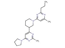 2-methyl-4-[1-(6-methyl-2-propyl-4-pyrimidinyl)-3-piperidinyl]-6-(1-pyrrolidinyl)pyrimidine
