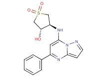 (3S*,4S*)-4-[(5-phenylpyrazolo[1,5-a]pyrimidin-7-yl)amino]tetrahydrothiophene-3-ol 1,1-dioxide