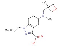 1-allyl-5-{methyl[(3-methyloxetan-3-yl)methyl]amino}-4,5,6,7-tetrahydro-1H-indazole-3-carboxylic acid